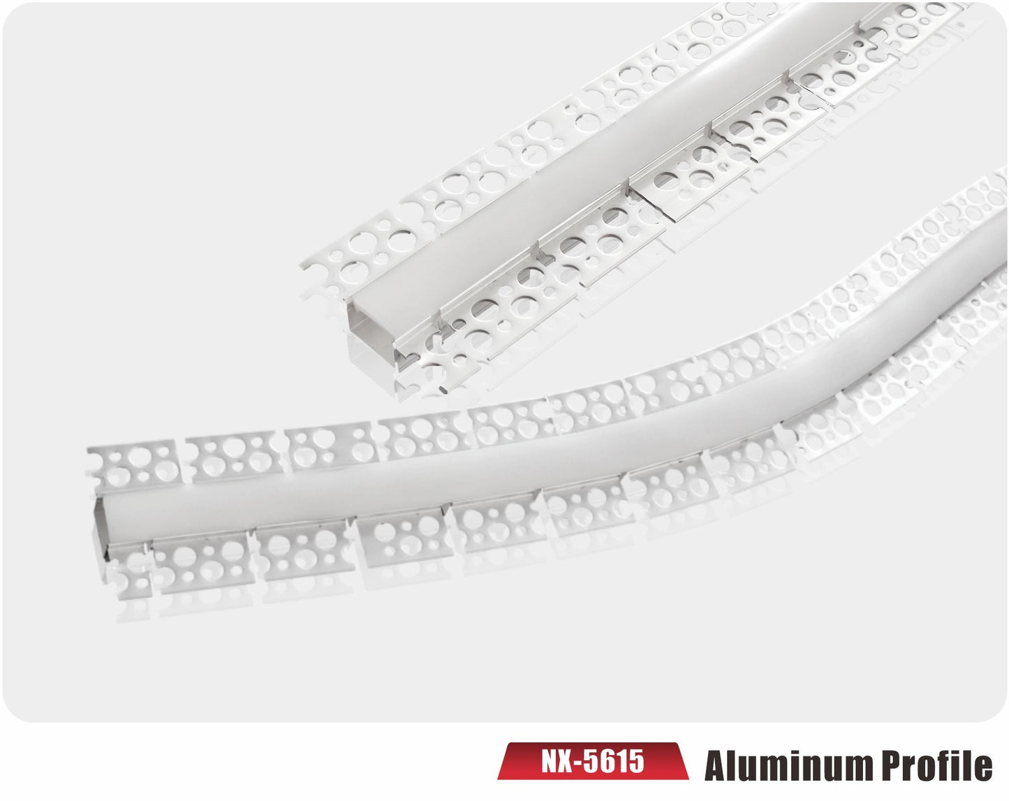Flexible Drywall LED Aluminum Profile – NX-Q5615 (3M / 10ft)