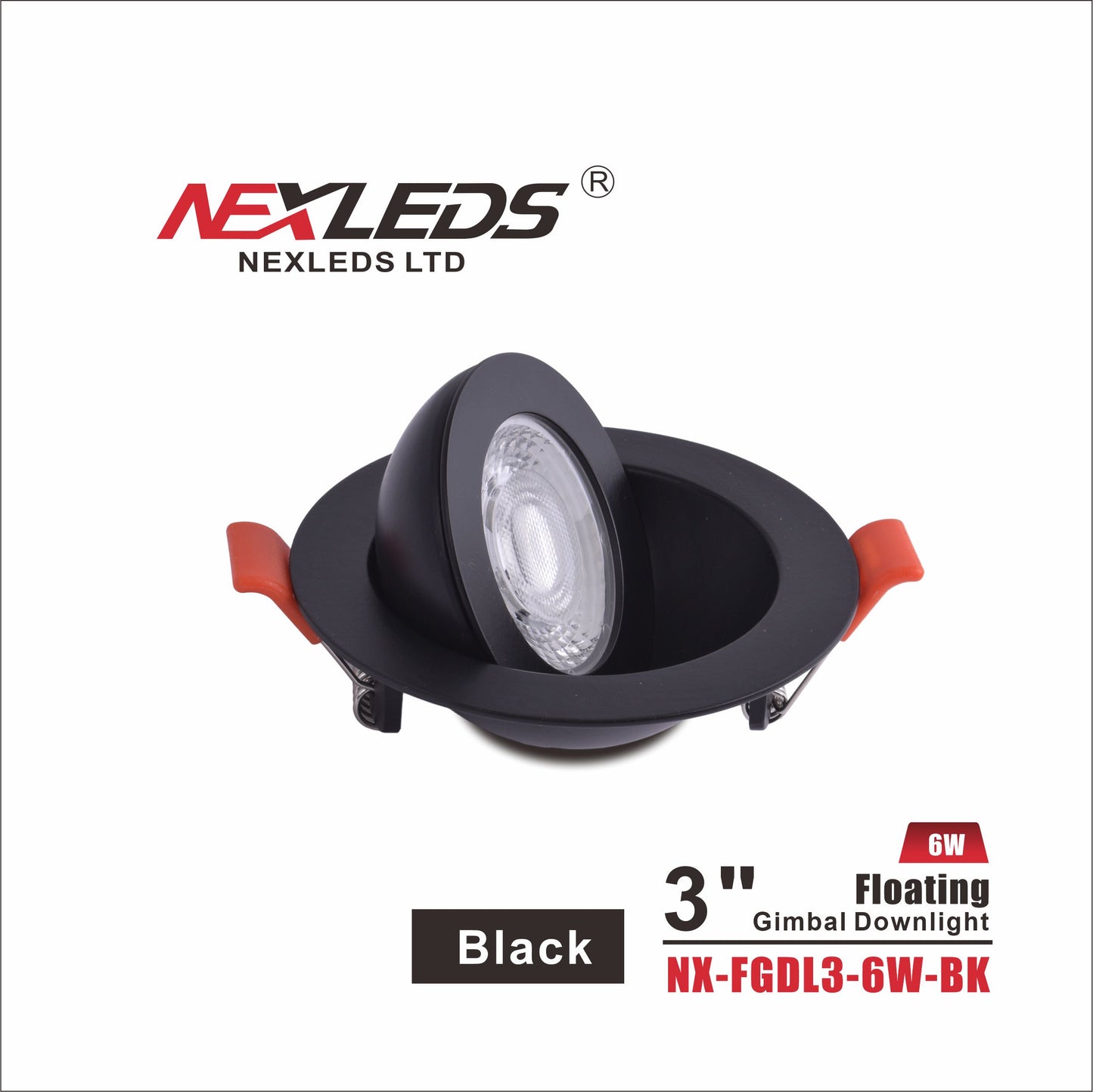 3" Floating Gimbal Pot Light — 5CCT, 360° Adjustable