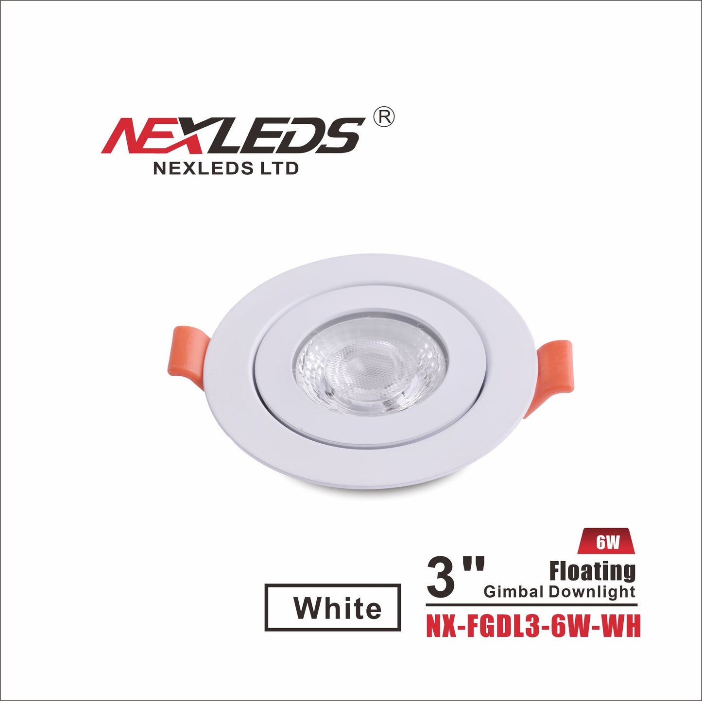 3 inch floating gimbal pot light, 5CCT, 360 degree