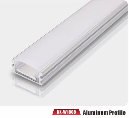 Surface Waterproof LED Aluminum Profile – NX-W1808 (3M / 10ft)