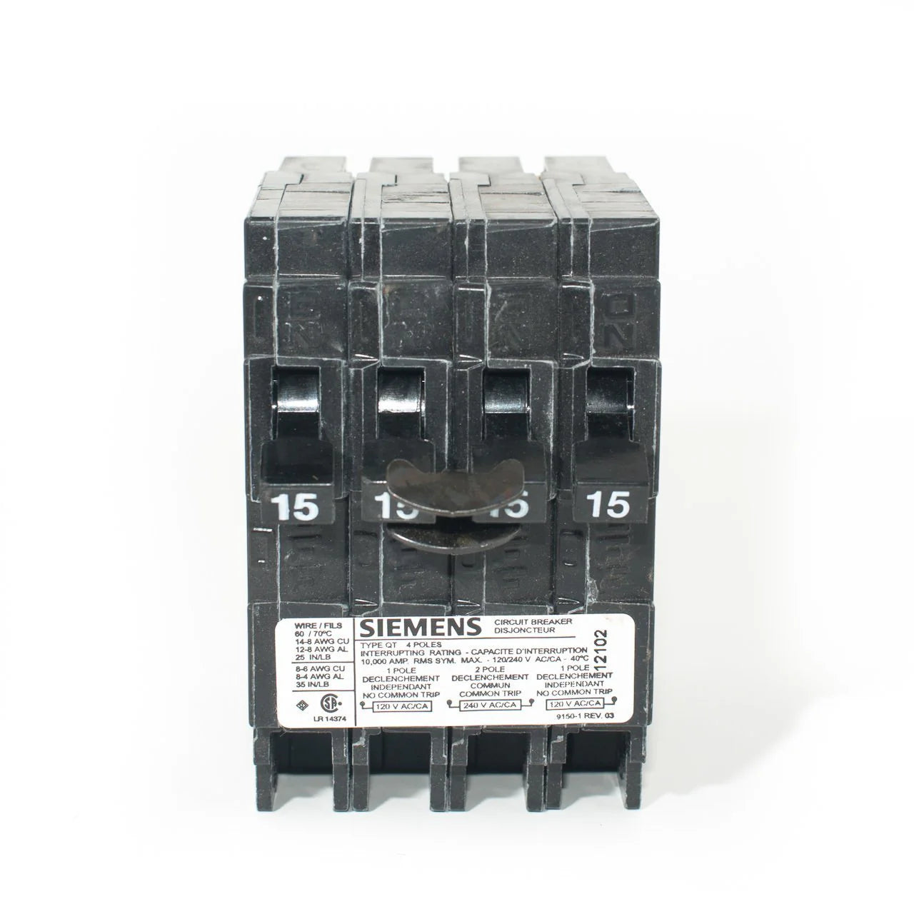 Siemens quad circuit breakers