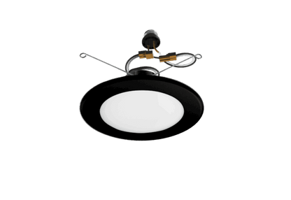 Downlight encastré à DEL Votatec 4" — 5 CCT réglables, gradable (blanc/noir)
