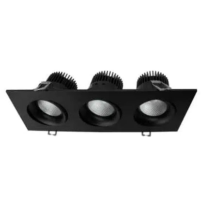 Votatec 3.5 inch 3-head regressed gimbal pot light, 5CCT