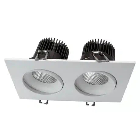 Votatec 3.5 inch 2-head regressed gimbal pot light, 5CCT