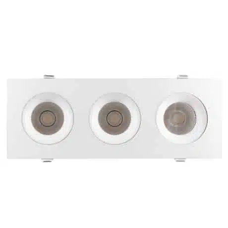 Votatec 3.5″ 3 HEADS Regressed Gimbal 5Way CCT Adjustable (White/Black)