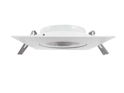 Votatec 4" Square Gimbal LED Pot Light — Slim/Airtight, 5-CCT (White/Black)