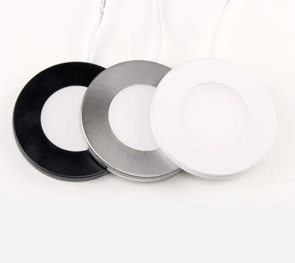 12V LED Slim Puck Light. 2 inch,Single Color, 2.2 Watt, Surface Mounted. No hole required