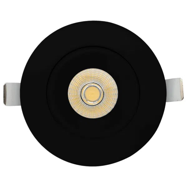 Votatec 4" Luna LED White Round Regressed Gimbal Recessed Fixture- 5CCT (White/Black)