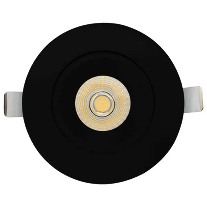 Votatec 4" Luna LED White Round Regressed Gimbal Recessed Fixture- 5CCT (White/Black)