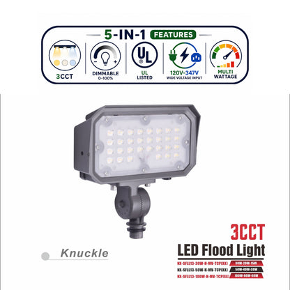 3CCT LED Flood Light, Knuckle Mount 60-100W – NXSFLL-13-100W