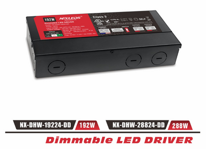 NEXLEDS 24V dimming LED driver, 192W to 288W, IP65