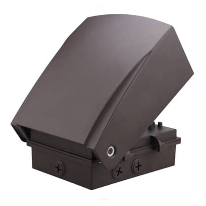 Votatec adjustable LED Wall Pack 80W|120V-347V|3CCT & Wattage Adjustable, Bronze, Photocell