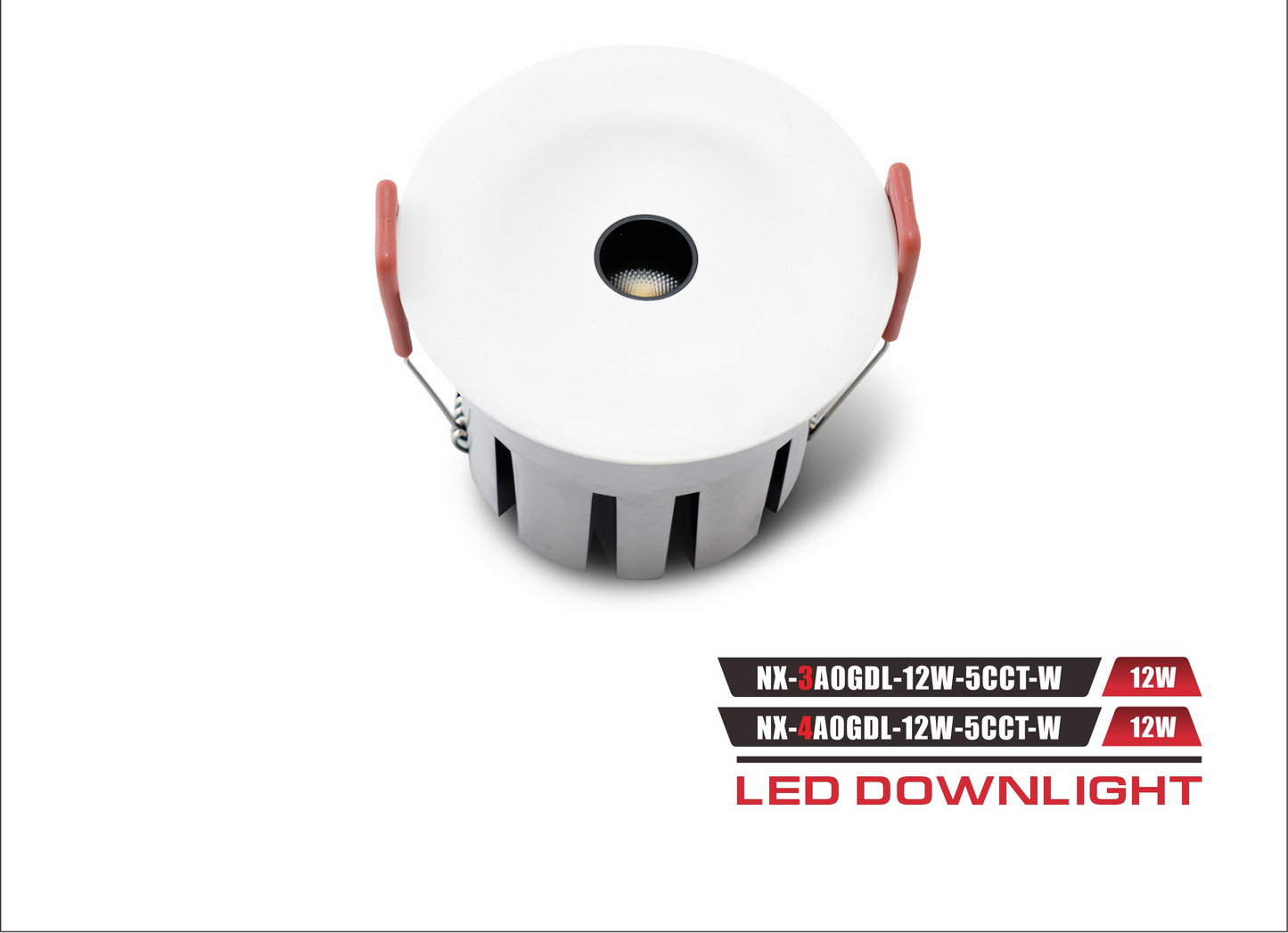 3" LED Anti-Glare Spot Light 12W 5CCT (NX-3A0GDL-12W-5CCT-W)