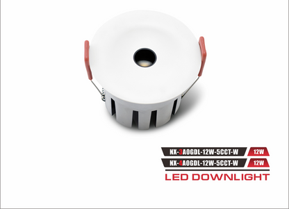 4" LED Anti-Glare Spot Light – 12W 5CCT (NX-4A0GDL-12W-5CCT-W)