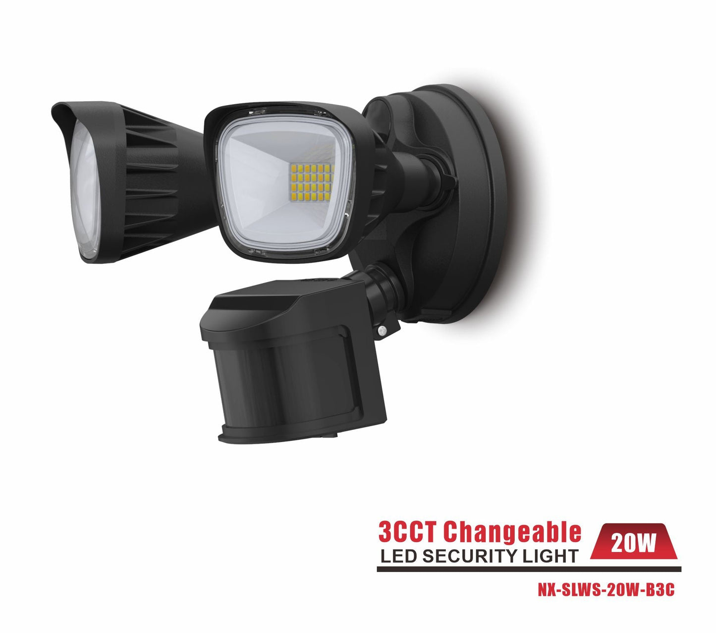 3CCT LED Security Light, 20W, 3CCT, White – NX-SLWS-20W-W3C