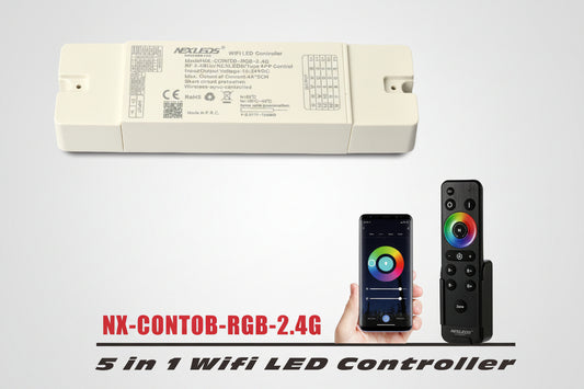 NEXLEDS 5-in-1 WiFi LED controller, 2.4G remote