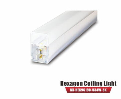 LED Hexagon Garage / Shop Light, 8ft x 16ft -534W, ETL Certified, 5000K (NX-HEX96190-534W-5K)