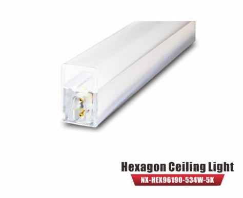 LED Hexagon Garage / Shop Light, 8ft x 16ft -534W, ETL Certified, 3CCT (NX-HEX96190-534W-3CCT