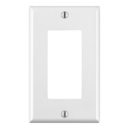 Leviton 1-gang Decora wallplate in white