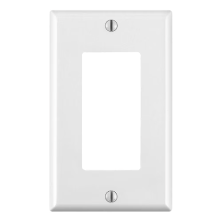 Leviton 1-gang Decora wallplate in white