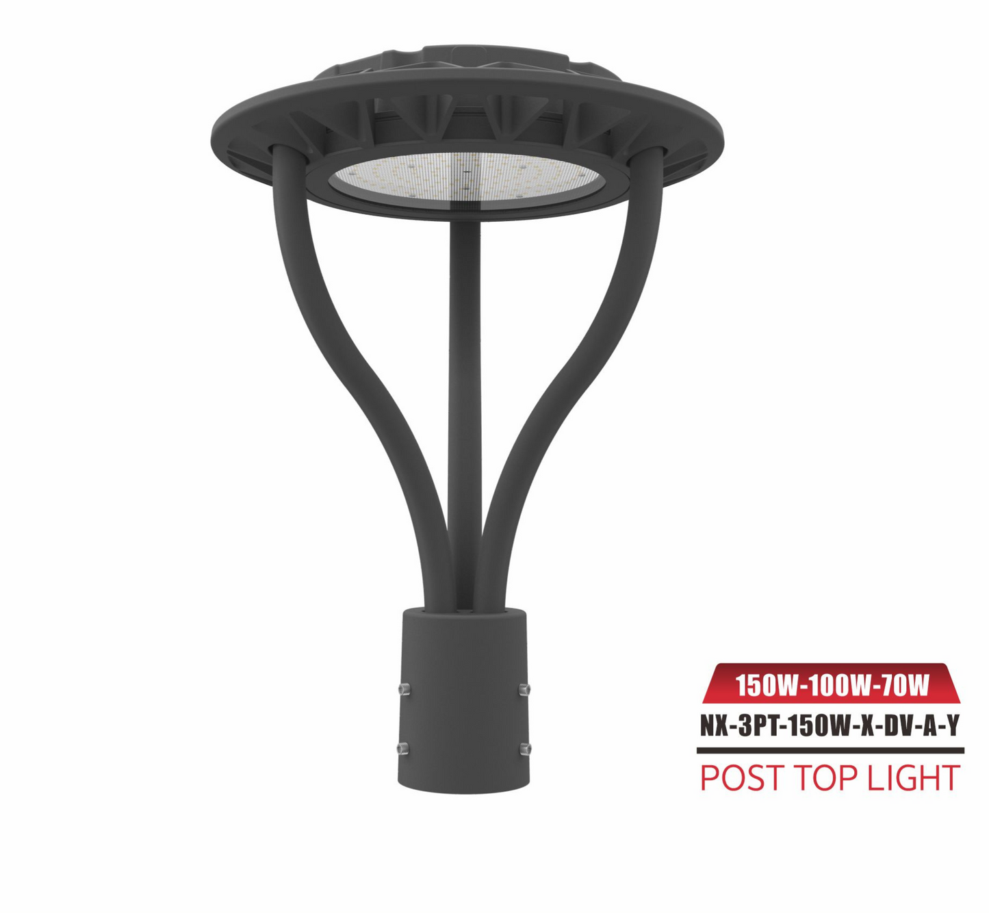 LED Lamp Post-Top Light, Wattage-Select 70-150W, IP65 – NX-3PT-150W