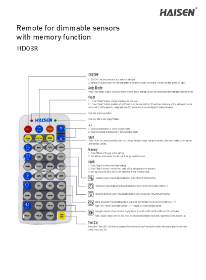 High Bay Motion Sensor Remote Controller – NX-HBSRC.Only use it with NX-HBS microwave Sensor for UFO Highbays.