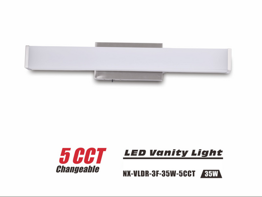 LED Rectangular Vanity Light, 3FT- 35W-5CCT (NX-VLDR-3F-35W-5CCT)