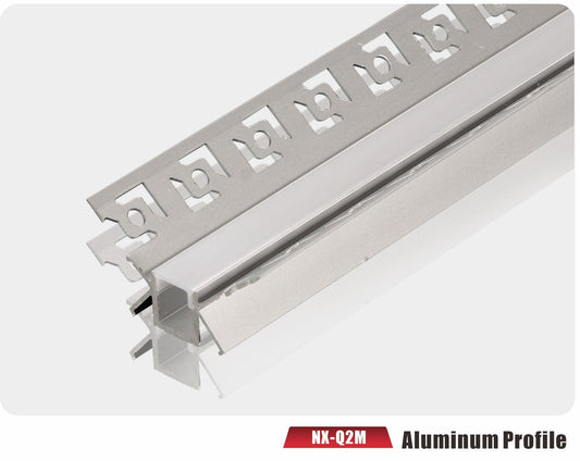 Inside-Corner Drywall LED Aluminum Profile – NX-Q2M (3M / 10ft)