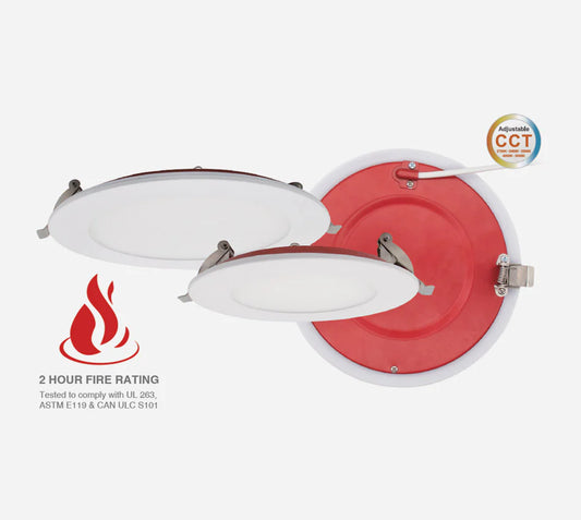 4 inch LED fire rated recessed pot light, white