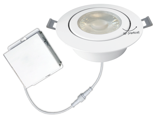 6" Round Airtight Gimbal LED Pot Light — 5-Way CCT