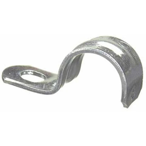EMT one-hole conduit straps, electrogalvanized steel