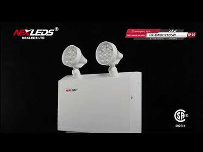 Steel Emergency Battery Pack Unit, 12V 72W (30 min), 2x5W Heads-NX-EMBU1272/5W