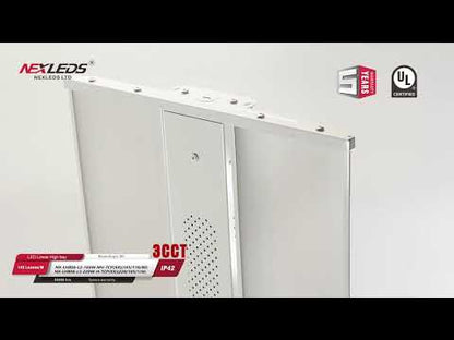 LED Linear High Bay, Foldable, Wattage-Select 110-220W, 3CCT-NX-LHBS6-L3-220/165/110W
