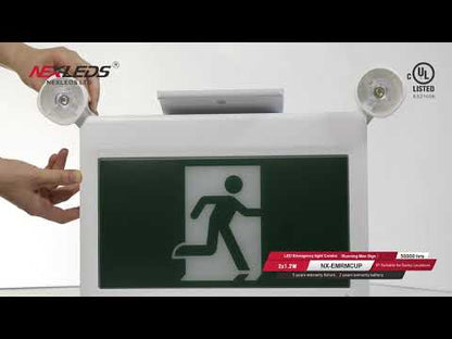 LED Exit / Emergency Combination Unit (Plastic) – NX-EMRMCUP