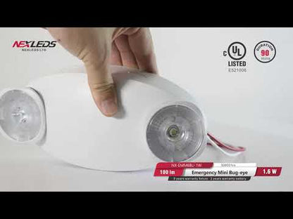 Emergency Led twin head Bug-Eye Light, 2x2.4W-NX-EMBU-2.4W