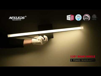 Nexled LED Vanity Light 18W, 1170lm, Frosted Bar, 3CCT, Sand Black (ETL)