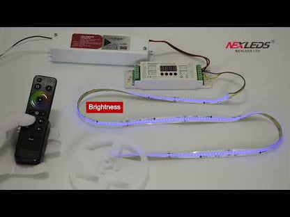 Nexled RGB LED Controller , SPI Addressable, 12-24V, 2.4G RF with Remote