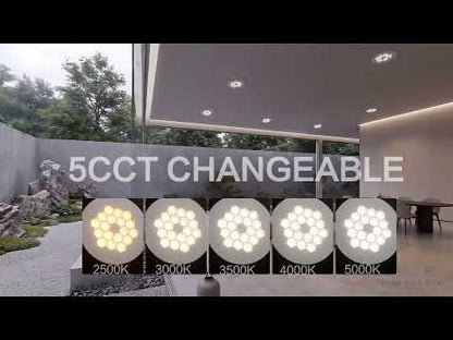 4 inch Hex pot lights-Anti Glare-FT4 Cable- CRI>90-5CCT-9W-750 LUMEN.