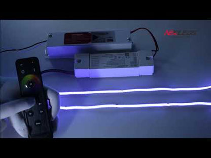 Nexled 5-in-1 WiFi LED Controller-12-24V, Dim/CCT/RGB/RGBW/RGBCW, 2.4G Remote
