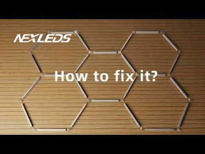 LED Hexagon Garage / Shop Light, 8ft x 16ft -534W, ETL Certified, 3CCT (NX-HEX96190-534W-3CCT