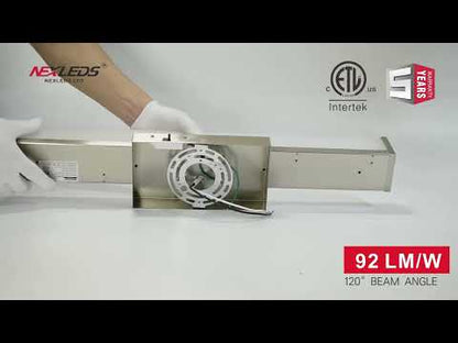 LED Rectangular Vanity Light, Black Trim,2F,25W-5CCT (NX-VLDR-2F-25W-B)