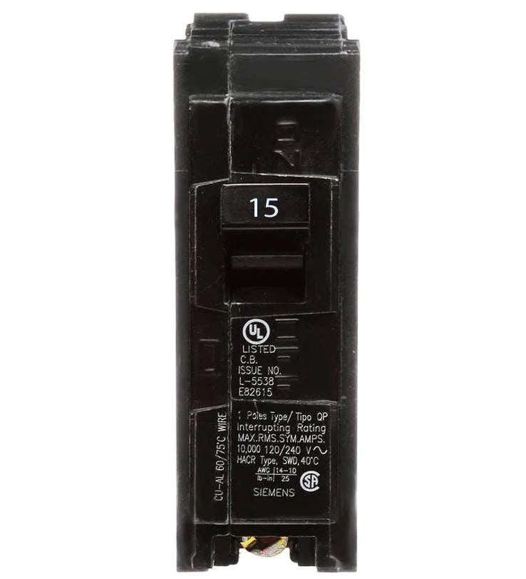Siemens single pole circuit breakers