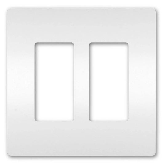 2-Gang Screwless Wall Plate  Decora, White or Black