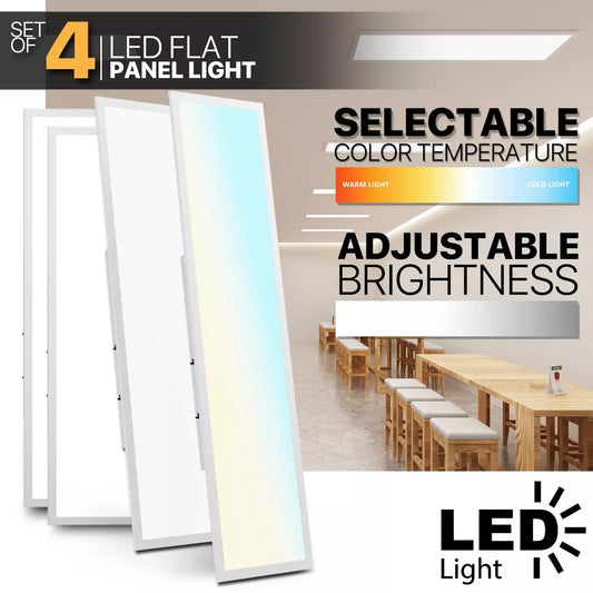 1x4 backlit LED panel, smart ready, 3CCT, 4 pack