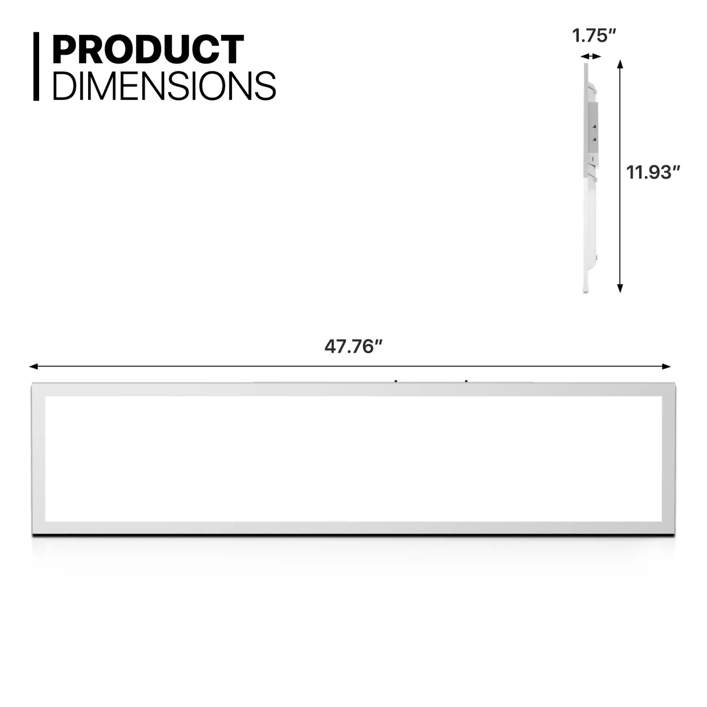 1x4 Backlit LED Panel — Smart Ready, 3CCT, Wattage Adjustable, 120-277V, Dimmable (4 Pack)