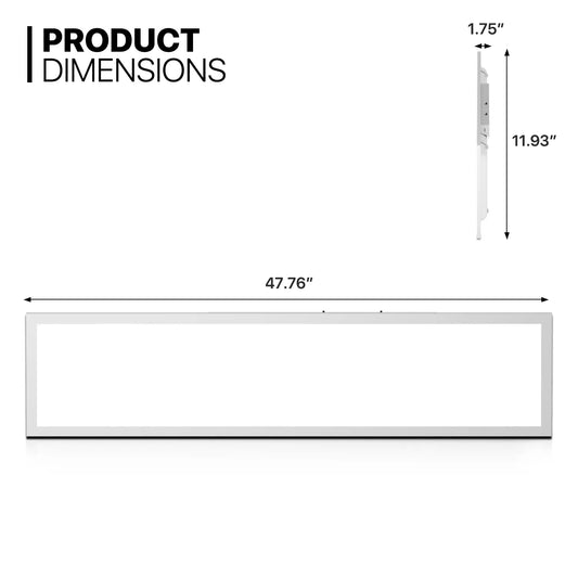 1x4 Backlit LED Panel — Smart Ready, 3CCT, Wattage Adjustable, 120-277V, Dimmable (4 Pack)