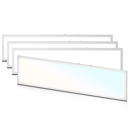 LOT DE 4 PANNEAUX LED 1x4 Rétroéclairés, Compatibles Smart, 3CCT, Puissance Réglable, 120-277V, Intensité Variable, ETL