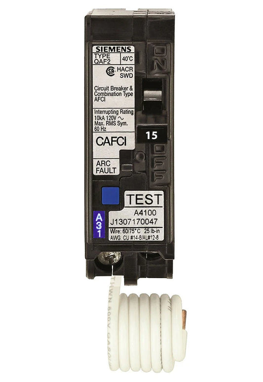 Siemens 15A arc fault AFCI breaker