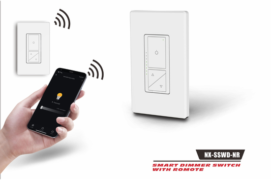 NEXLEDS smart dimmer switch with remote, WiFi and RF, 600W
