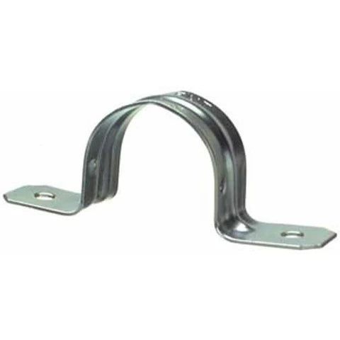 EMT two-hole conduit straps, electrogalvanized steel